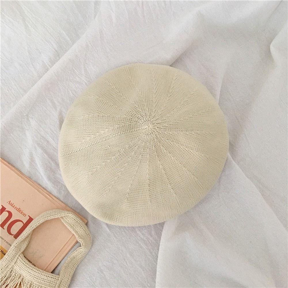 Mũ Beret Thoáng Khí Màu Sắc Đơn Giản Cho Nữ