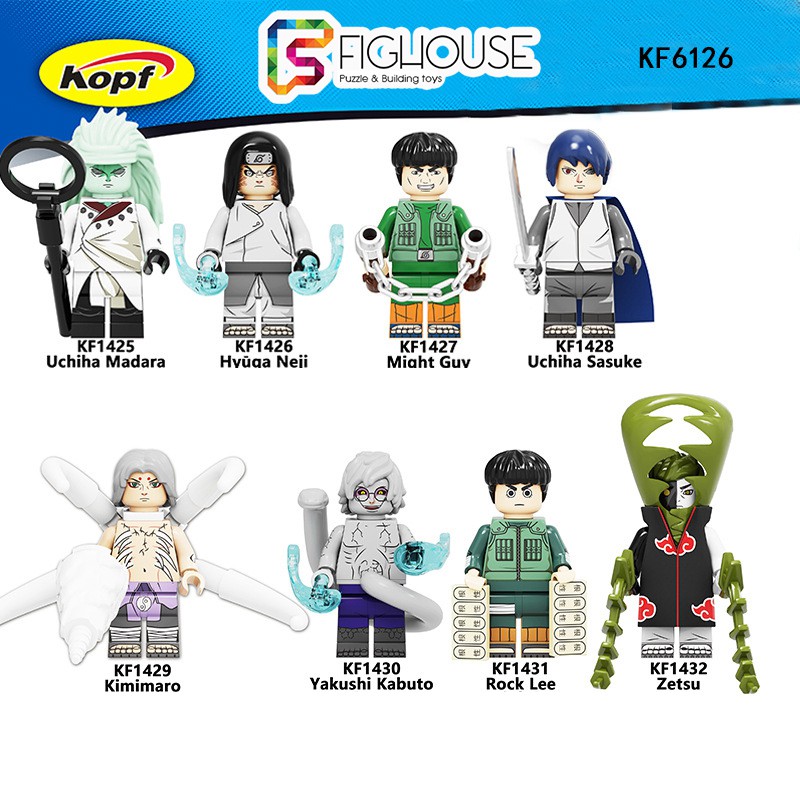 Xếp Hình Minifigures Các Nhân Vật NARUTO : Madara , Sasuke , Zetsu - Đồ Chơi Lắp Ráp non-lego KF6126 [C21]