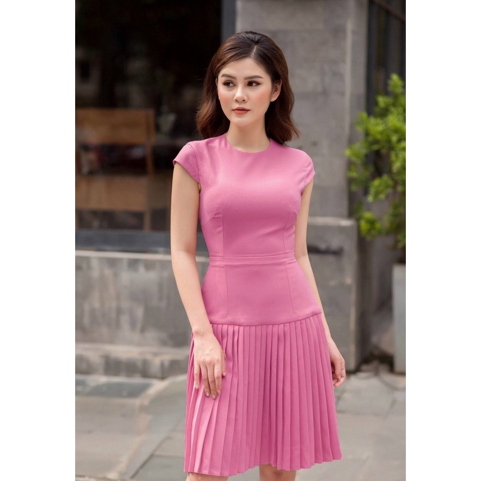 Đầm thun xòe xếp ly ngắn tay phom chữ A basic (có nhiều màu sắc)