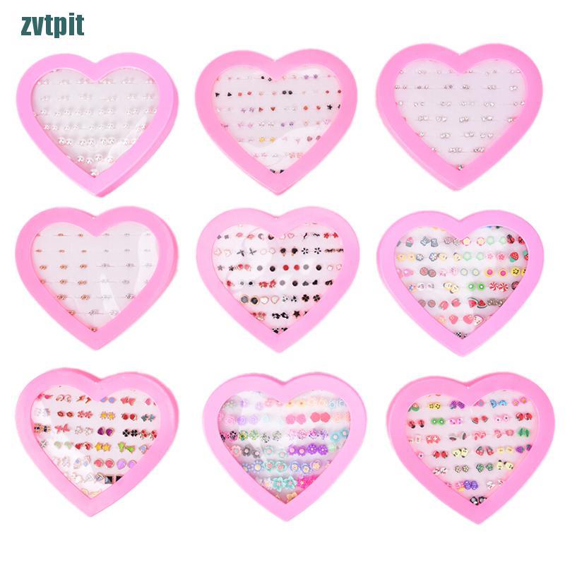 Bộ bông tai đất sét thủ công hình hoa, trái cây nhiều kiểu dáng cho bé