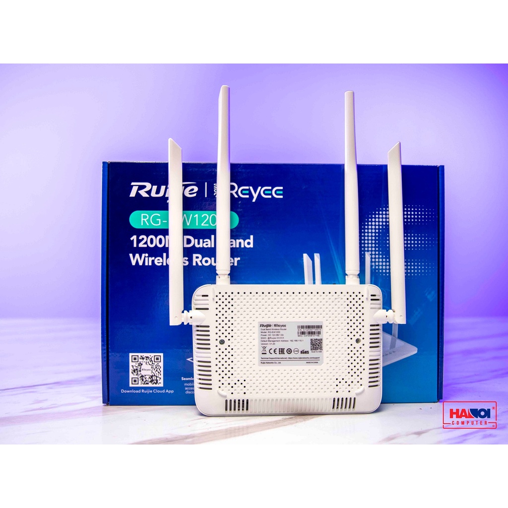 Bộ phát WiFi Ruijie RG-EW1200 Dual-band AC1200 MU-MIMO hỗ trợ Mesh - Hàng chính hãng