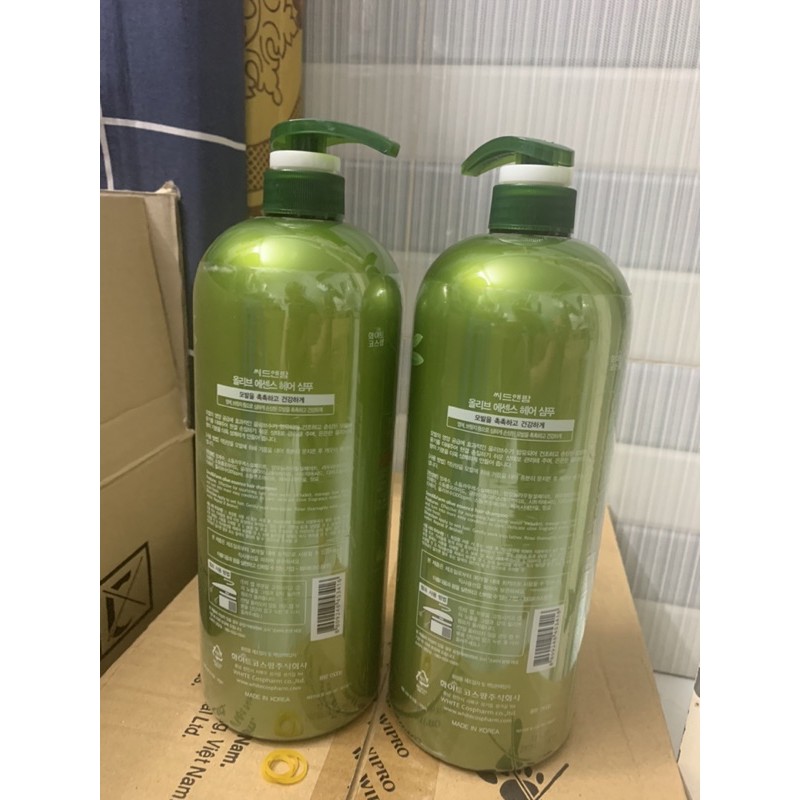 dầu gội xả Organia seed & Farm olive essence Hải shampo 1500ml