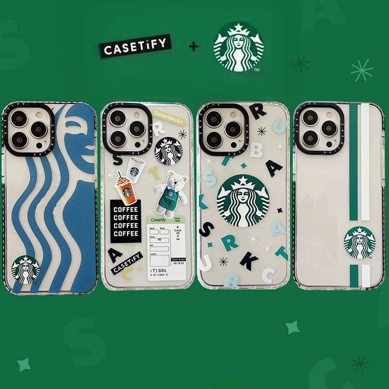Ốp điện thoại Casetify bằng TPU họa tiết Starbucks thích hợp cho For iPhone 7 8 Plus X XS XR 11 12 13 Pro Max SE 2020
