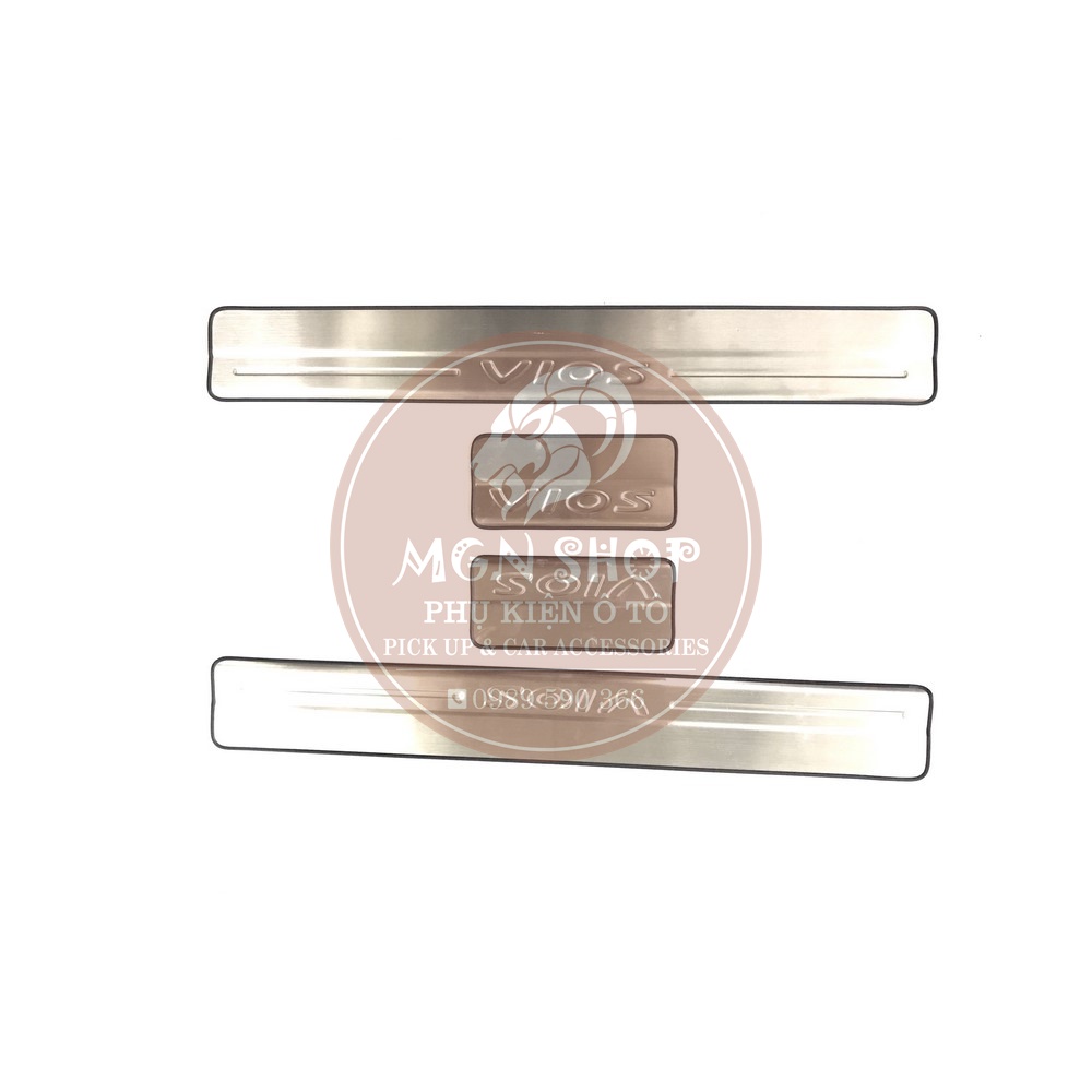 [Ốp bậc bước chân] [Toyota Vios 2018 - 2022] [bên trong - bên ngoài] inox