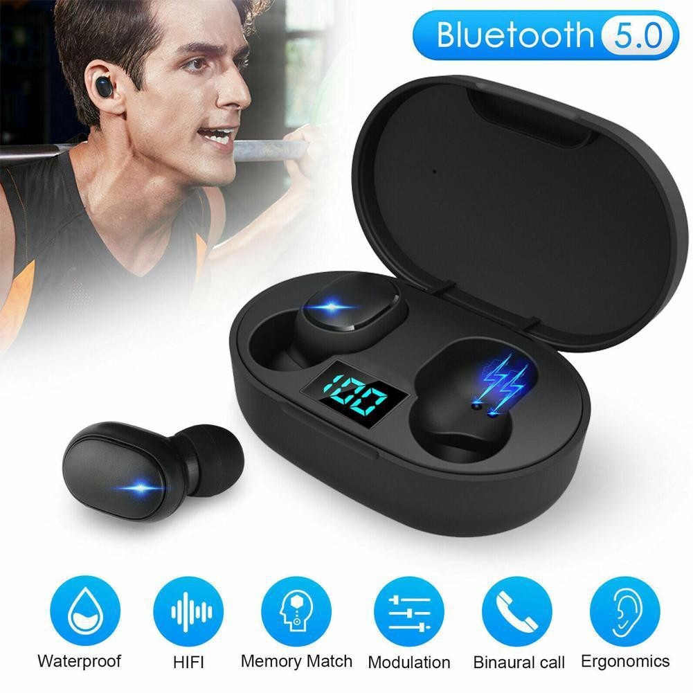 Tai Nghe Bluetooth 5.0 E6s Tws Không Dây Chống Ồn Có Màn Hình Led Hiển Thị Cho Redmi Airdots V4z0