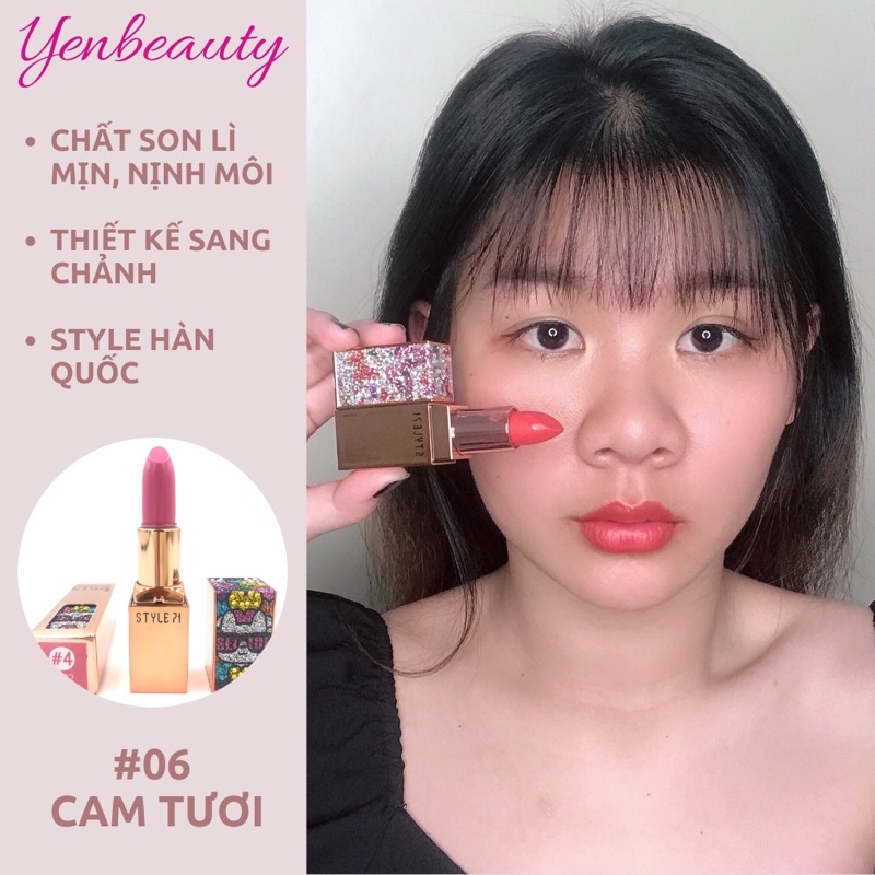 Son Thỏi Dưỡng Ẩm  Mềm Mượt Mịn Nhẹ Môi Hàn Quốc - Son Lì Lâu Trôi Chính Hãng Style 71 Matte Lipstick Lên Màu Chuẩn