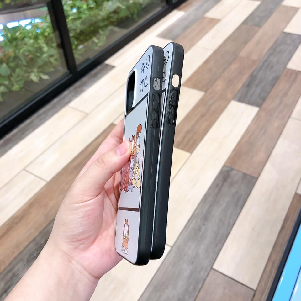 Ốp nhám đen iphone in hình SNOOPY viền cao su 6 6plus 6s 6splus 7 7plus 8 8plus x xr xs 11 12/pro/max/plus/promax