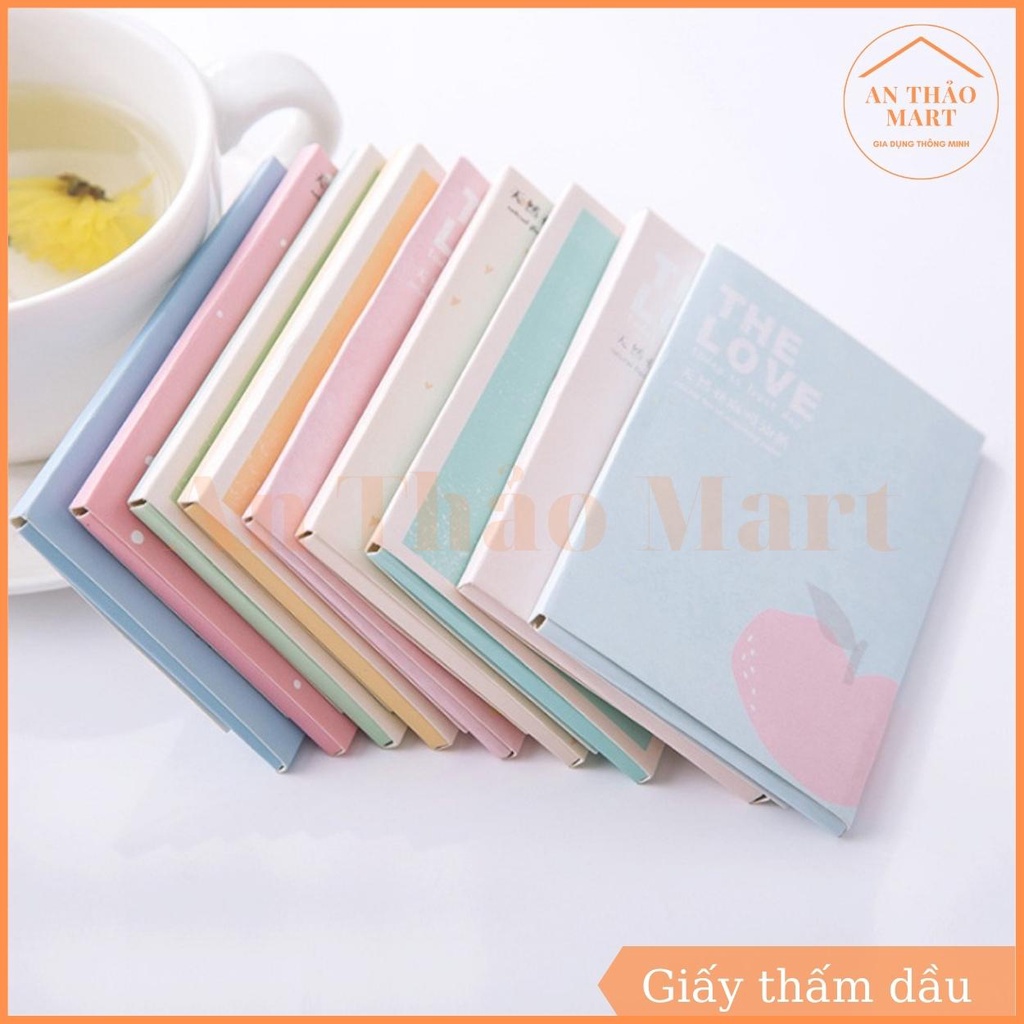 Gói 50 Tờ Giấy Thấm Dầu Da Mặt Loại Bỏ Dầu Nhờn Thừa Trên Da