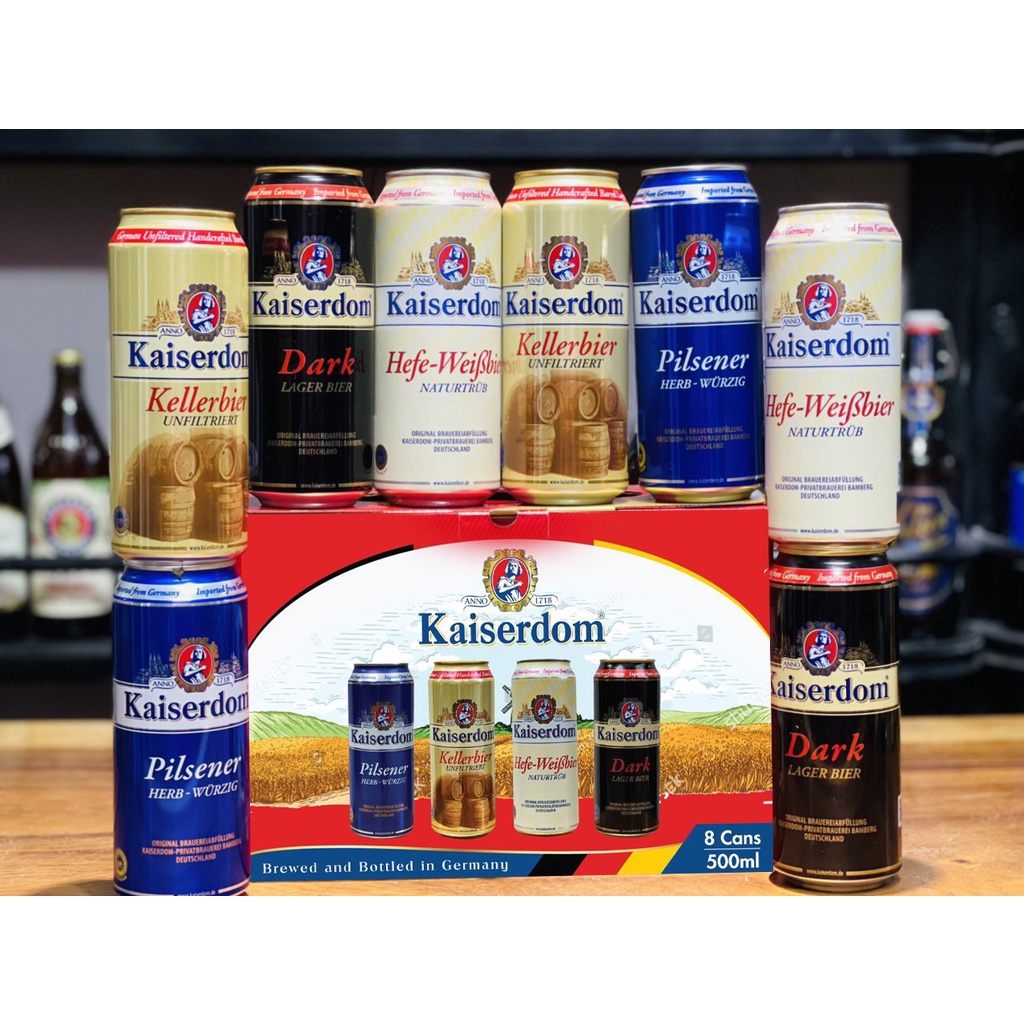 Bia Kaiserdom Hefe Weissbier 4.7% Đức – set 6 lon 500ml