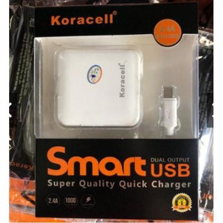V8- Sạc Koracell 2.4A Micro USB 2 cổng USB Chính Hãng, bảo hành 12 tháng