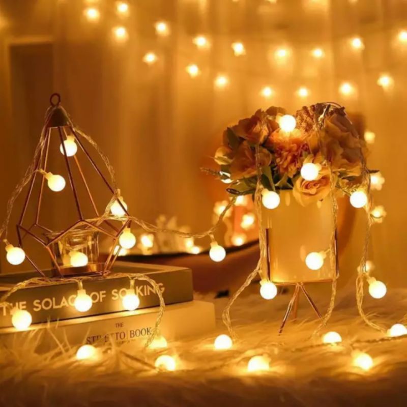 Dây Đèn Led Cherry Ball 6 mét 40 bóng có phích nối dài dây