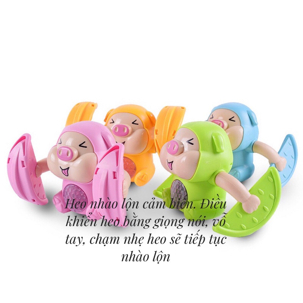 Đồ Chơi Lợn Nhào Lộn 360° Có Cảm Biến Giọng Nói, Chạm Tay cho bé