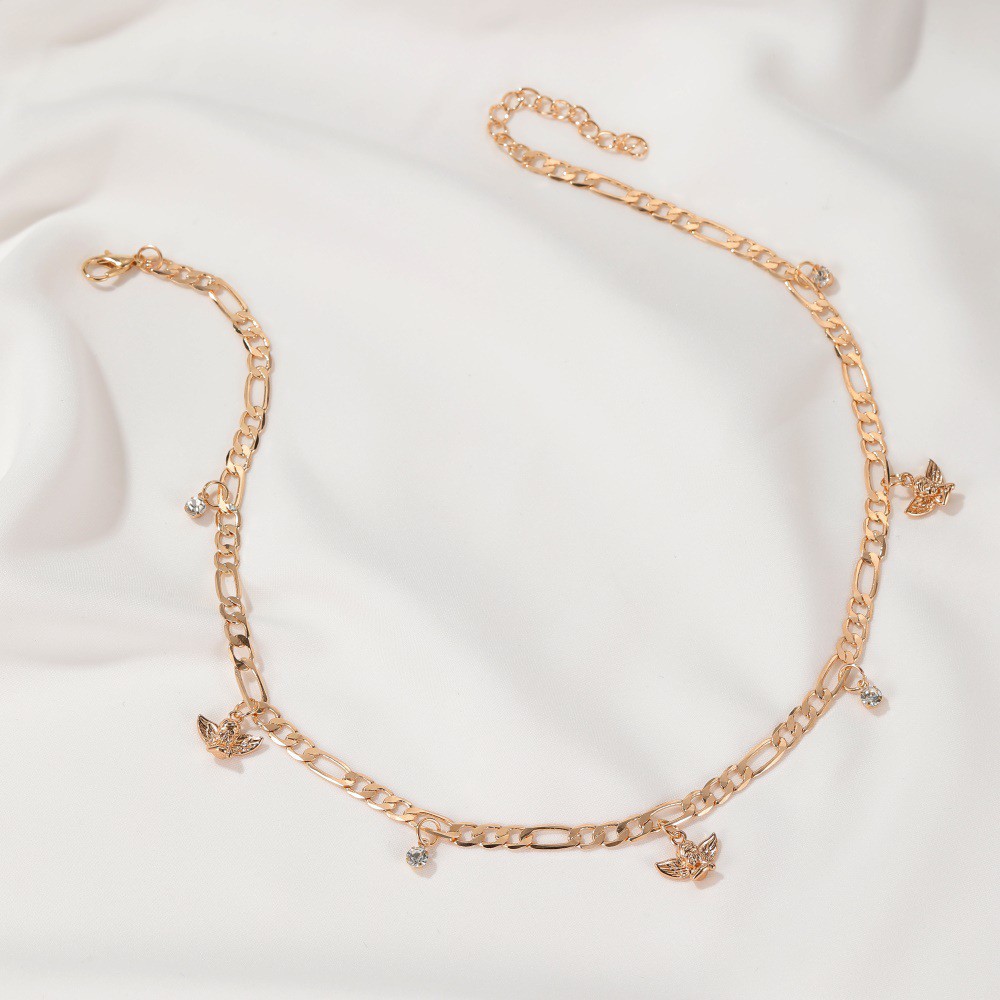 Vòng Cổ Gắn Mặt Thiên Thần Phong Cách Vintage Hợp Thời Trang