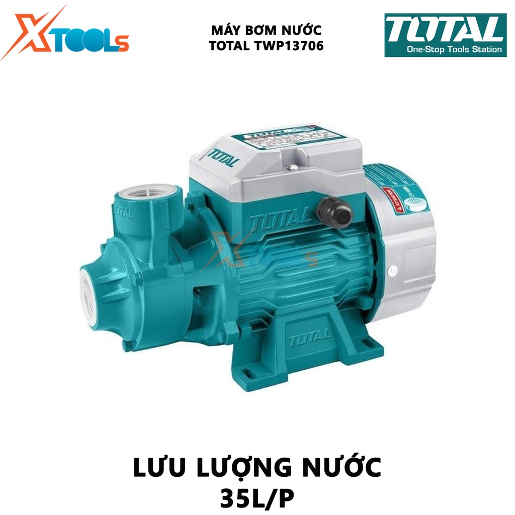 Máy bơm nước Total TWP13706 | máy bơm nước dùng công suất 370W, motor 100% dây đồng, độ hút tối đa 8m[XSAFE][XTOOLS]