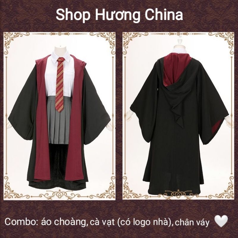 Áo choàng coslpay Harry Potter đồng phục Hogwarts