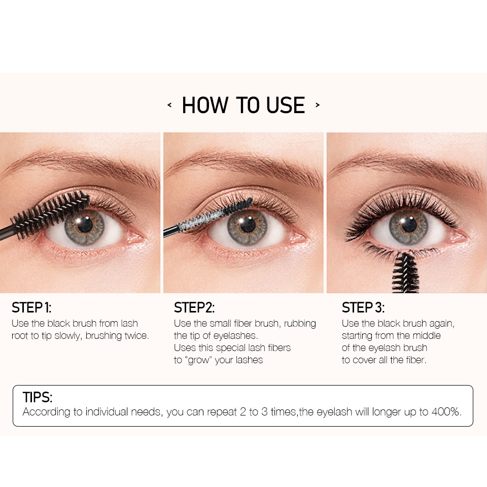 Mascara chuốt mi 2 trong 1 chống nước mau khô không dễ phai màu thương hiệu O.TWO.O
 | BigBuy360 - bigbuy360.vn