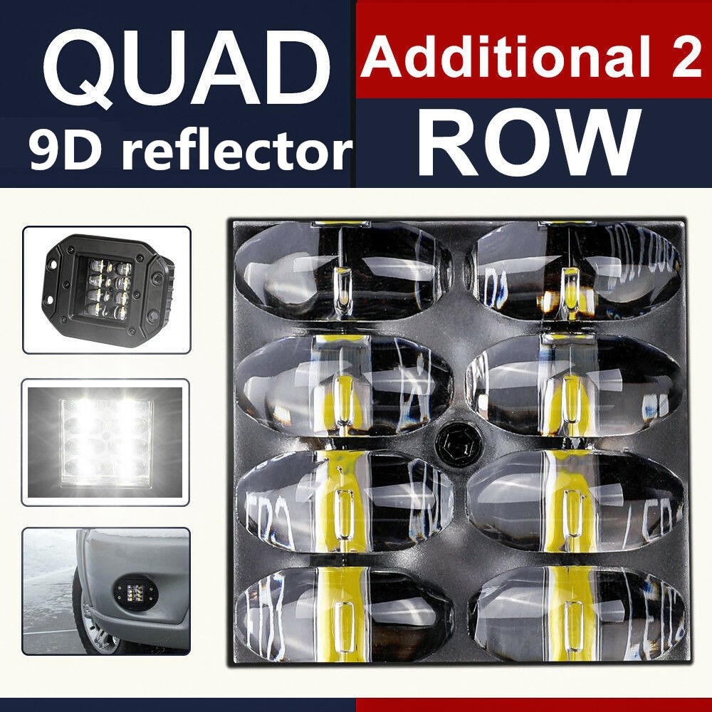 UNI-SHINE 5 Inch 40W LED Work Light 12V 24V High Power 9D Offroad Car Driving Light Bar For Truck ATV 4x4 Offroad