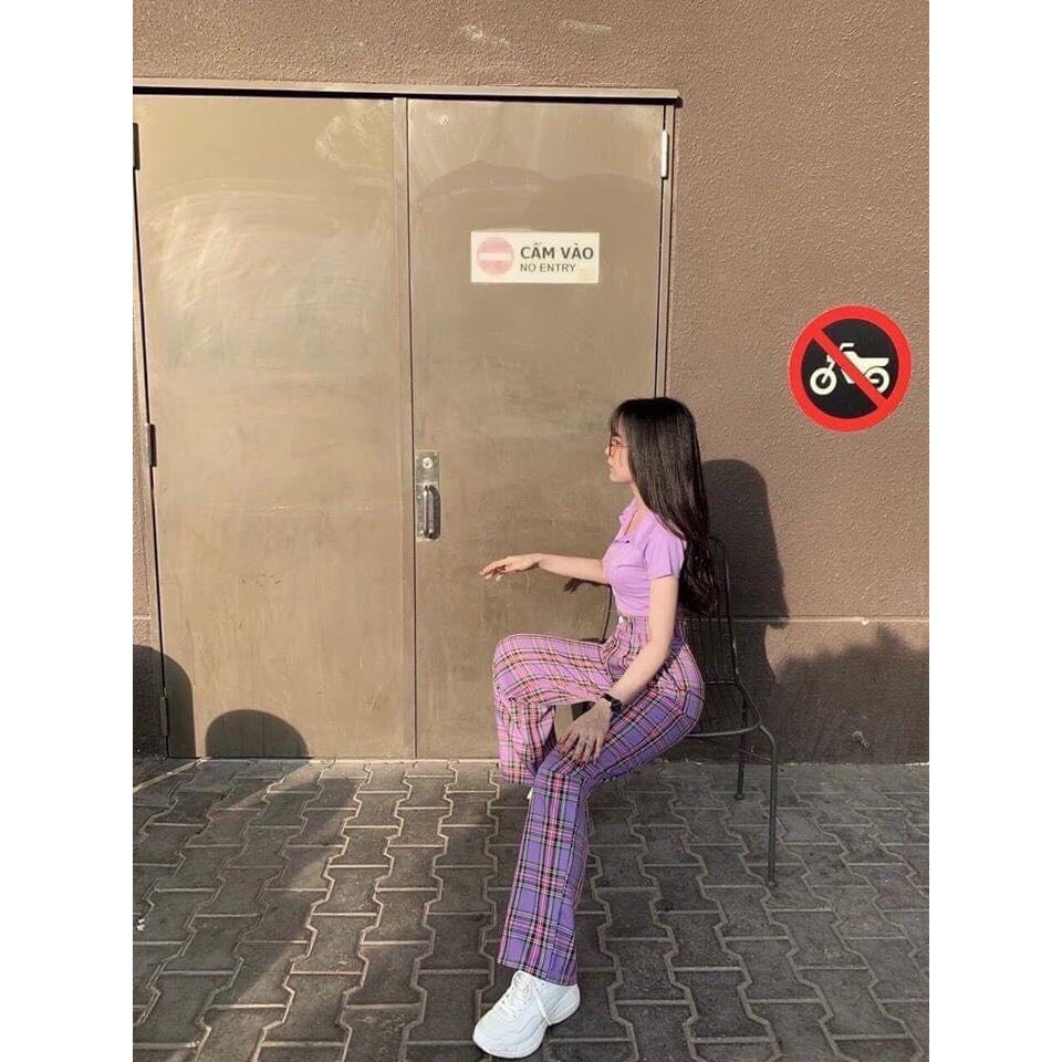 [GIÁ SỐC]Quần kẻ caro ống rộng ullzang kéo dài chân siêu hottt QK64 | BigBuy360 - bigbuy360.vn