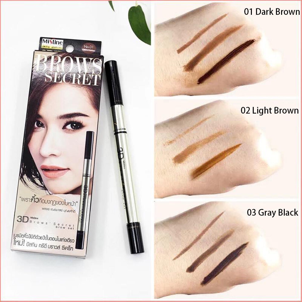 Chì kẻ mày Mistine 3D Brows Secret Brow Set