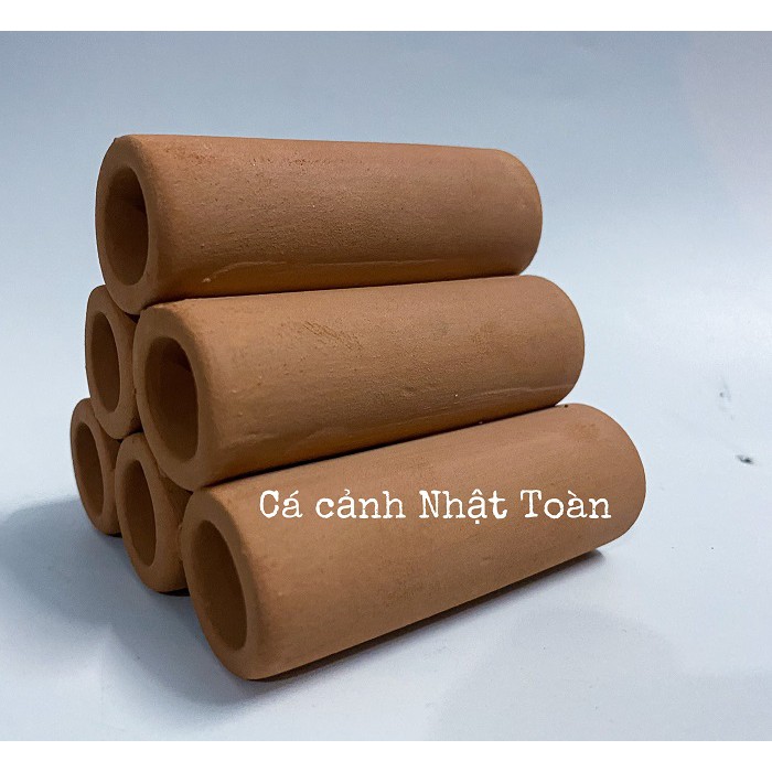 ỐNG GỐM SỨ CHO CÁ NÚP VÀO TRANG TRÍ BỂ CÁ 8x8cm F914