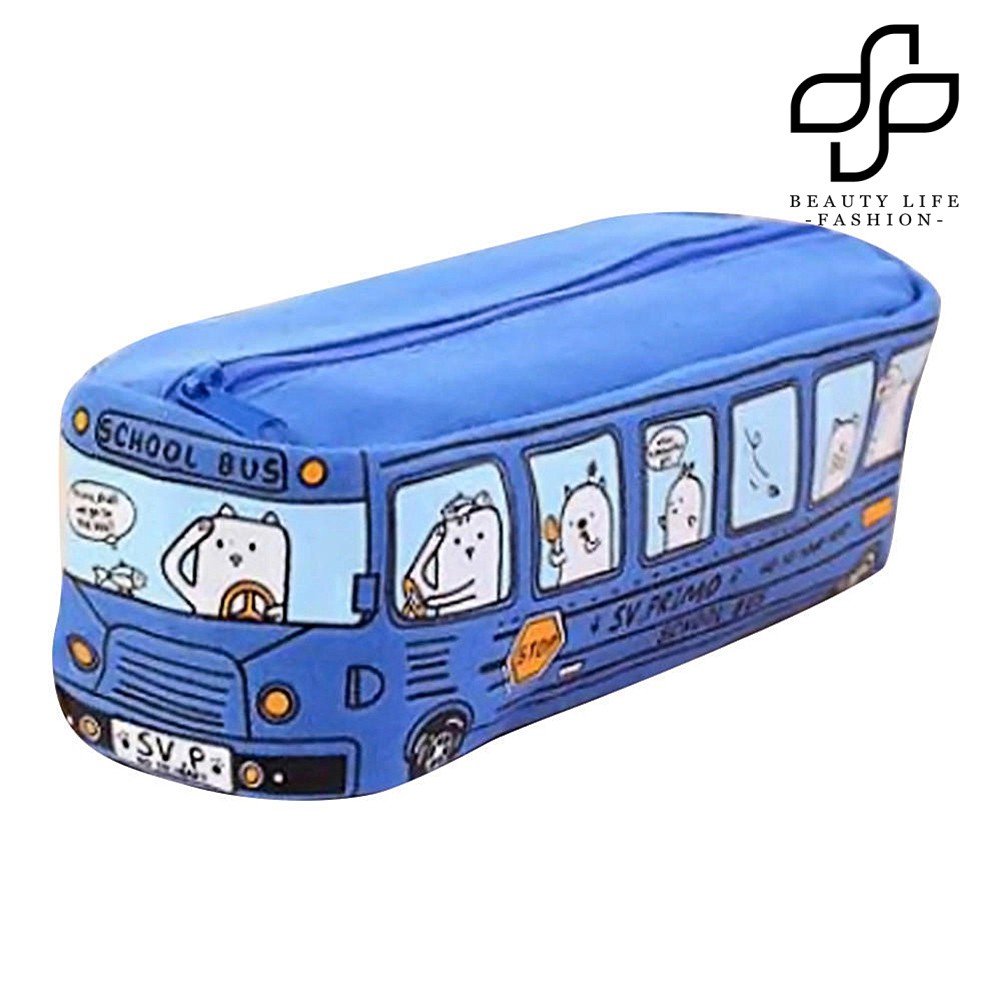 Túi Đựng Bút Đựng Dụng Cụ Học Tập Tạo Hình Xe Buýt Xinh Xắn