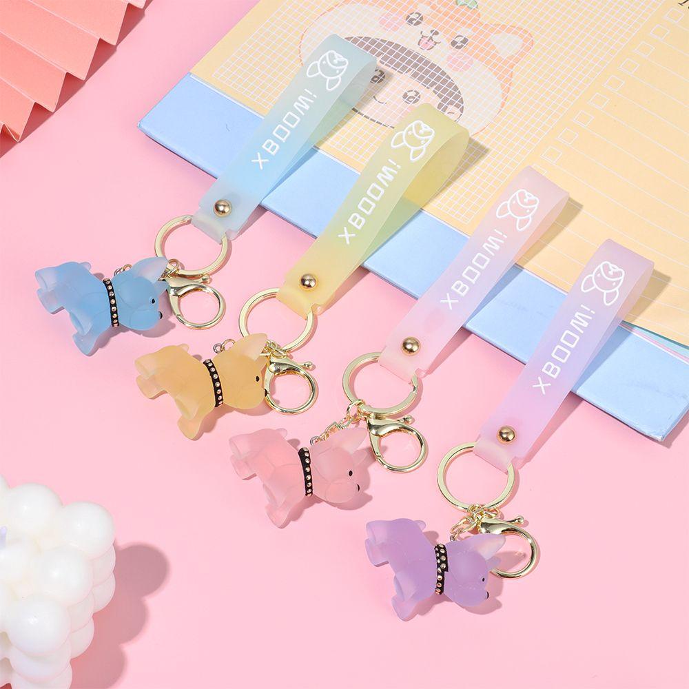 MAG Móc Khóa Hình Chó Bull Đính Đá Nhiều Màu Chống Nước Thời Trang