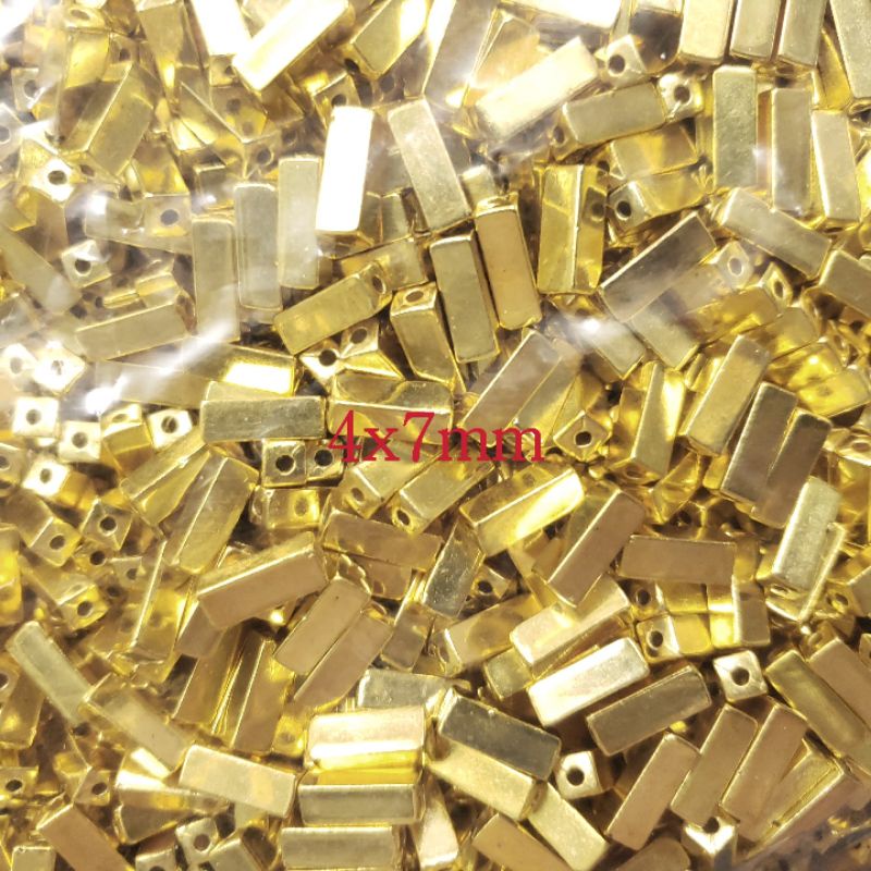 Hạt mạ điện Handmade DIY dệt hạt cườm túi vật liệu trang sức
