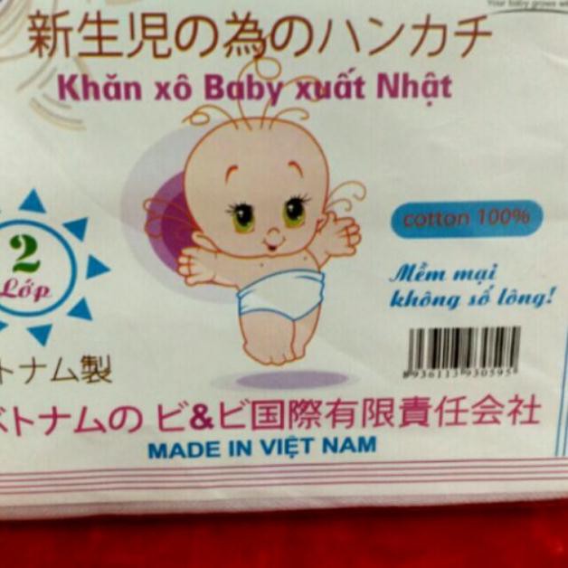 Khăn xô xuất nhật 2 lớp hàng cao cấp dệt bằng sợ cotton 2 chiều