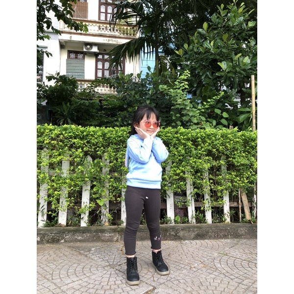 Quần legging mèo cotton thun cho bé gái từ 8-20kg