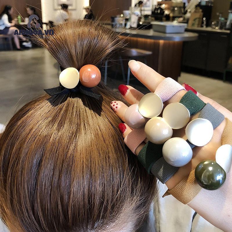 ✨✨Dây Buộc Tóc Bản Rộng Bằng Da Cao Su Kiểu Hàn Quốc Đơn Giản Cho Nữ