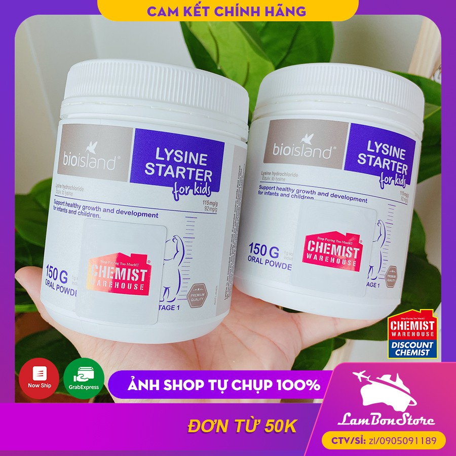 [TEM CHEMIST - Date 2025] Lysine Bioisland phát triển chiều cao Bột/Viên - Úc