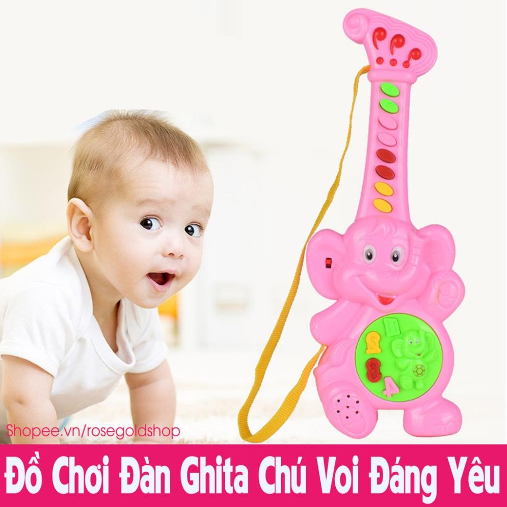 Đồ Chơi Đàn Ghita Chú Voi Đáng Yêu, Món Quà Tuyệt Vời Giúp Bé Phát Triển Khả Năng Nghe Và Vận Động [THANH MAI SHOP]