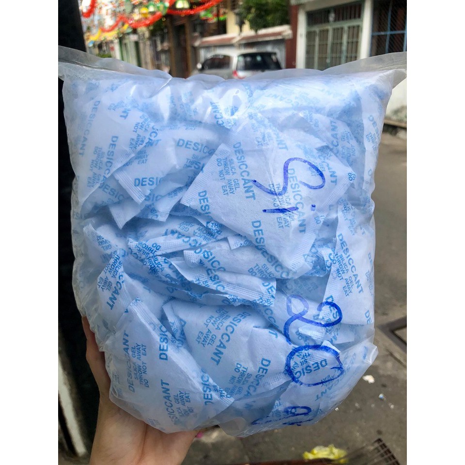 1kg (GÓI 20g) GÓI HÚT ẨM SILICAGEL - Hút ẩm cho giày dép, thực phẩm- Chống ẩm mốc