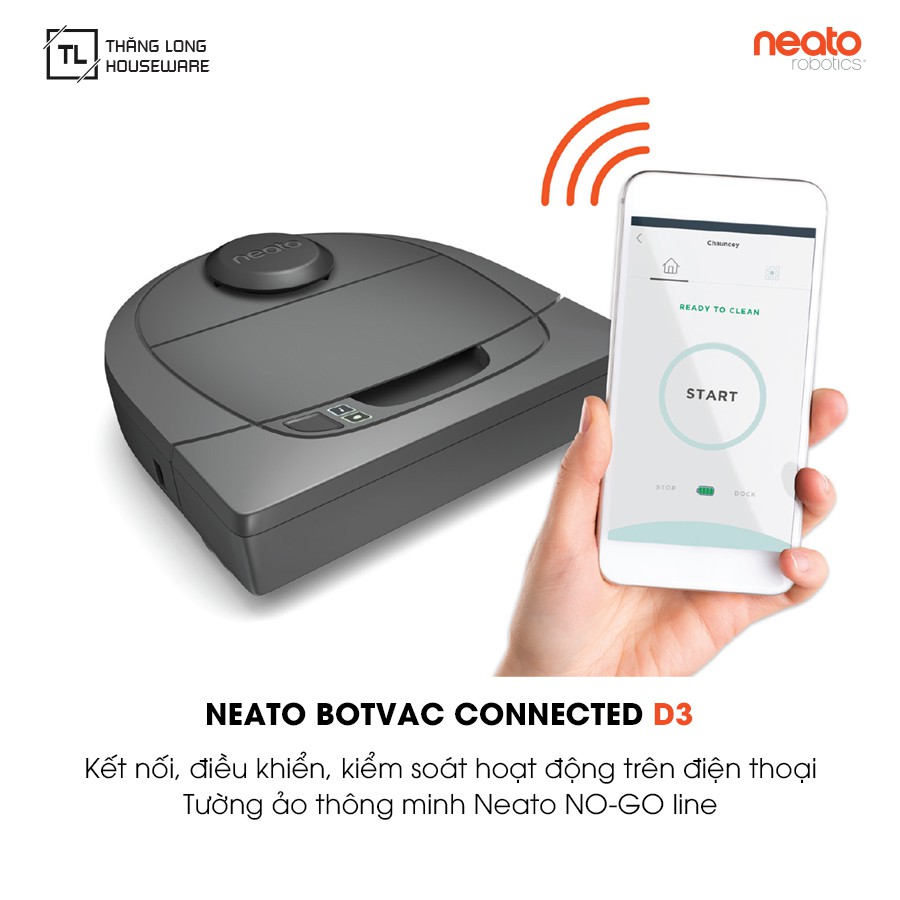 Robot hút bụi NEATO BOTVAC D3 CONNECTED - Hàng chính hãng Bảo hành 24 tháng 1 đổi 1