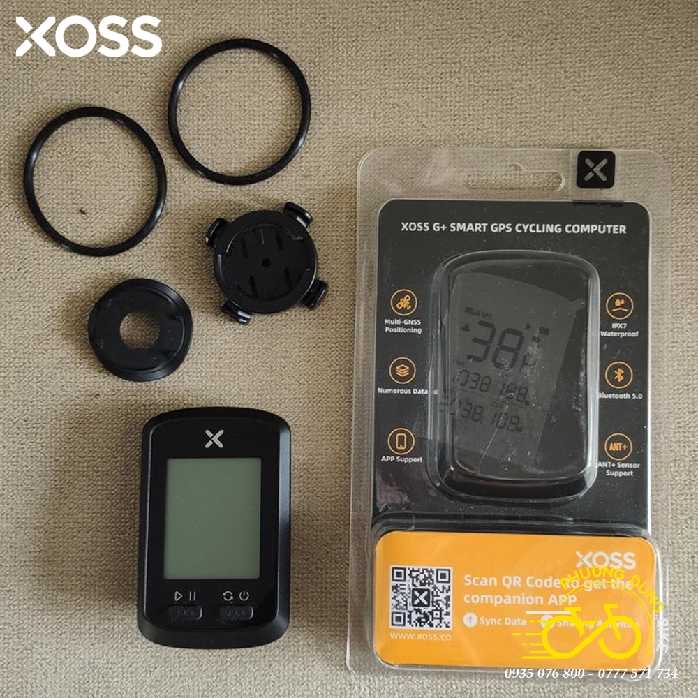 Đồng hồ đo tốc độ xe đạp định vị vệ tinh GPS XOSS G / G+