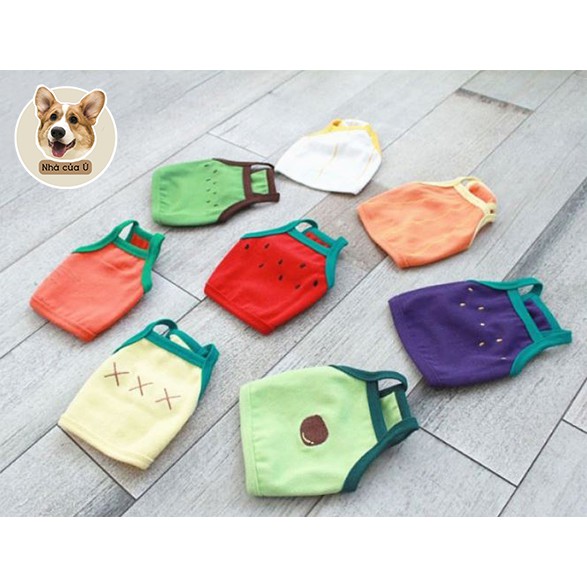 Áo Chó Mèo Mùa Hè - Áo Ba Lỗ Thêu Hình Quả Bơ Cute Cho Thú Cưng
