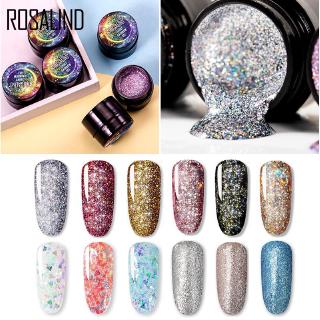 Rosalind Gel Sơn Móng Tay Lấp Lánh Lai Varnishs Sáng Bóng Top Đế Áo Cho Móng Tay Bộ Gel Spark Sáng Bóng Cho Làm Móng Tay Nghệ Thuật