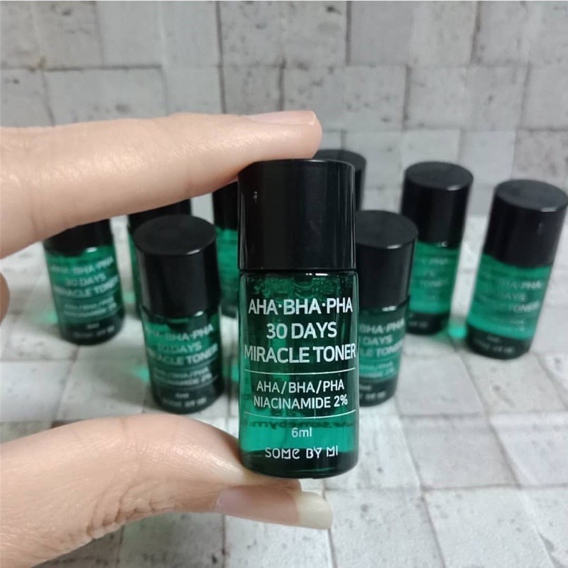 Nước hoa hồng giảm mụn Some By Mi AHA BHA PHA 30 Days Miracle Mini 6ml