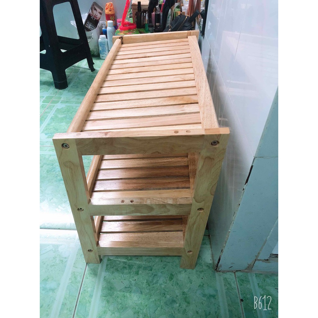 𝐌IỄN PHÍ SHIP Kệ Giầy Dép Bằng Gỗ 3 Tầng Rộng 60cm