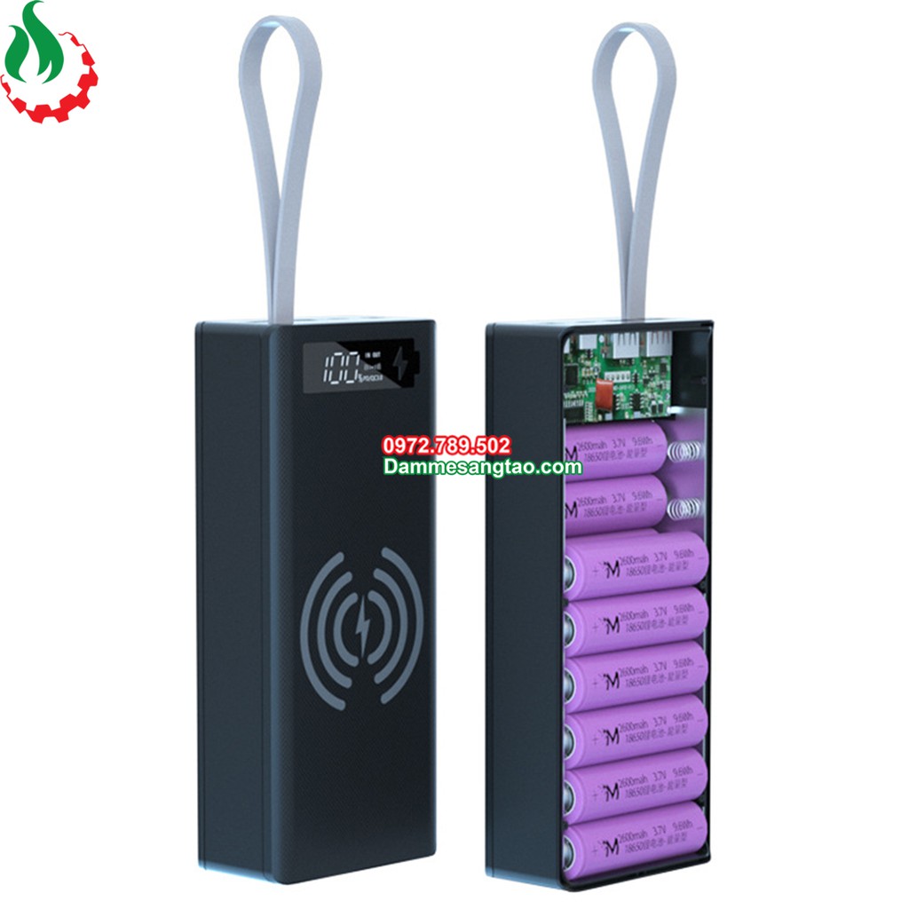 DMST Box sạc dự phòng 16 cell 18650 sạc nhanh không dây (Không pin)