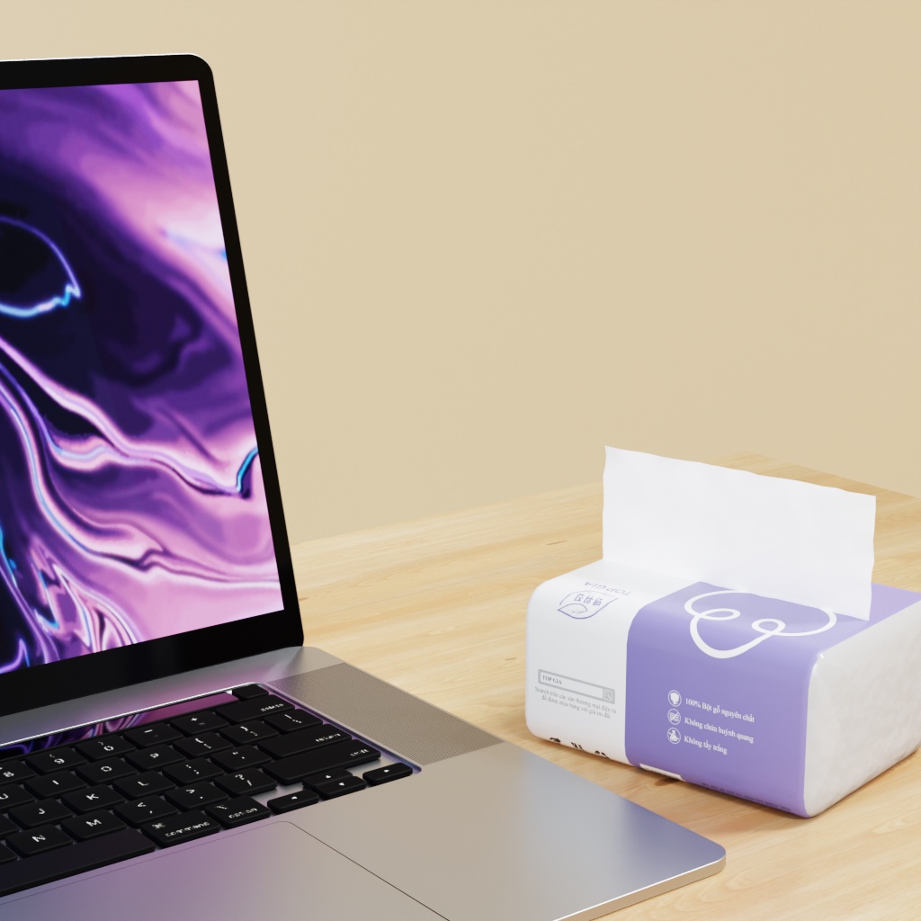 Giấy Ăn Cao Cấp organic Khăn Giấy Ăn Gấu Trúc Tiện Lợi  Thùng 30 Gói