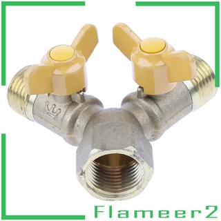 [Flameer2] Bộ điều khiển bộ chia đường ống dẫn khí 2 chiều Bộ chuyển đổi đầu nối Y Chủ đề nam