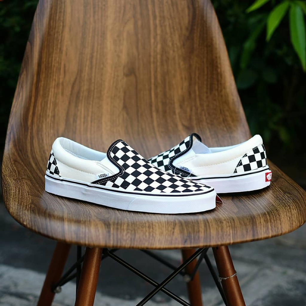 Giày Vans Chính Hãng Slip On Classic Black White