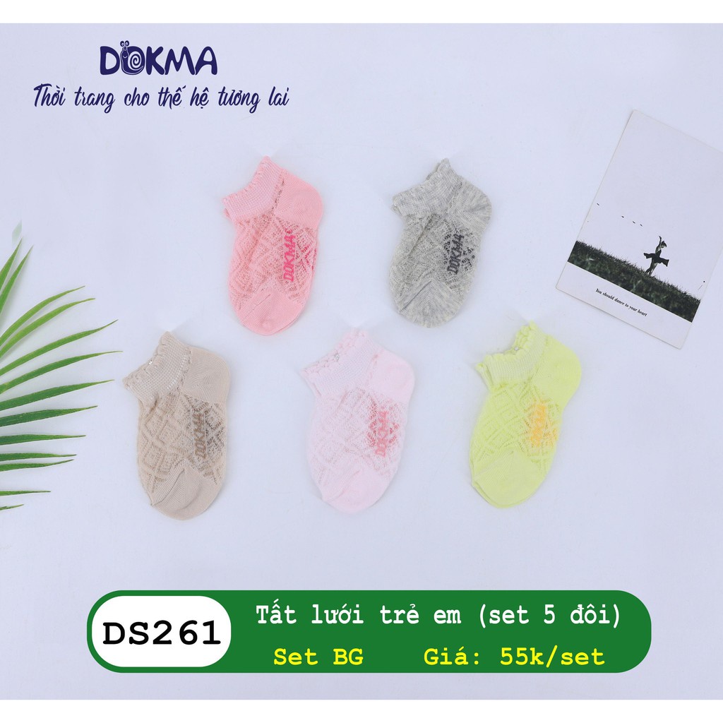 Dokma - tất lưới trẻ em sét 5 đôi cho bé từ 0-12 tháng tuổi