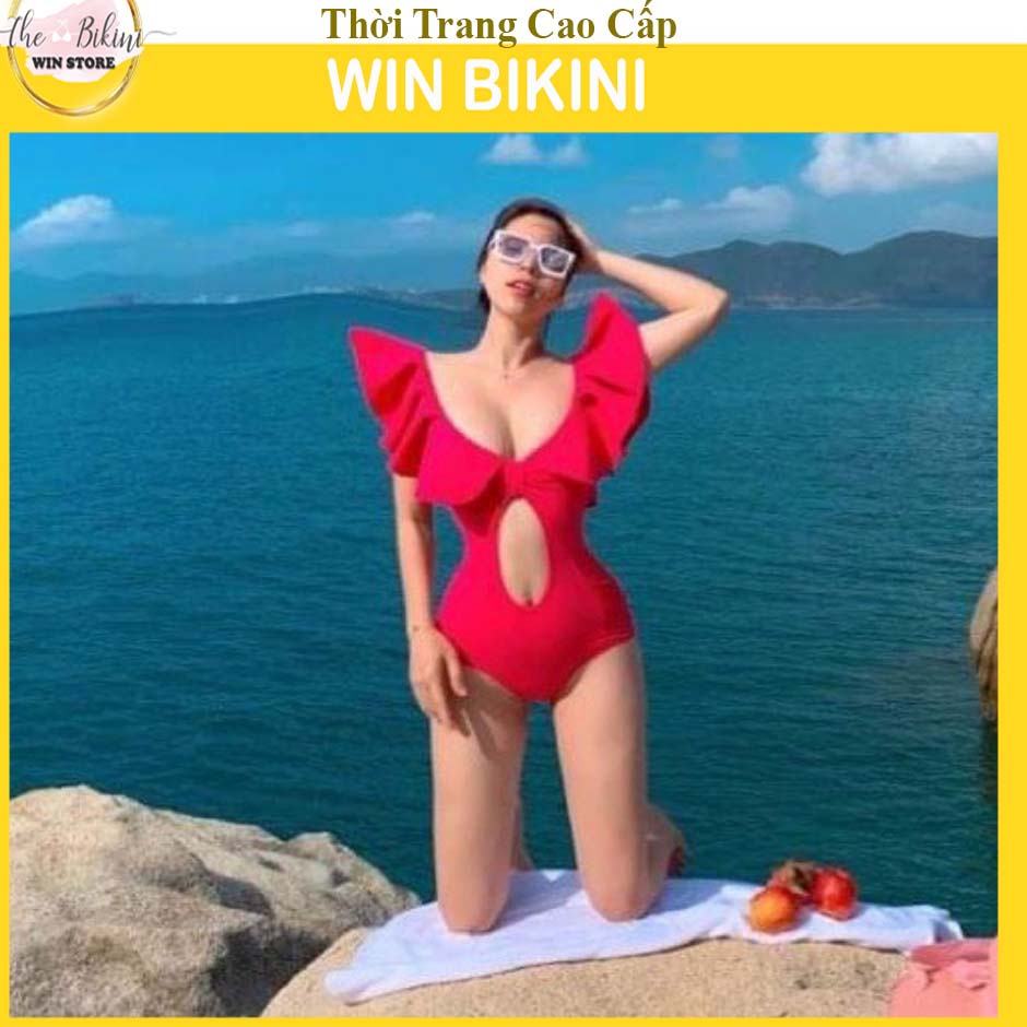 Bikini, Đồ Bơi Đi Biển Nữ Liền Thân Cánh Tiên Khoét Bụng Siêu Sang
