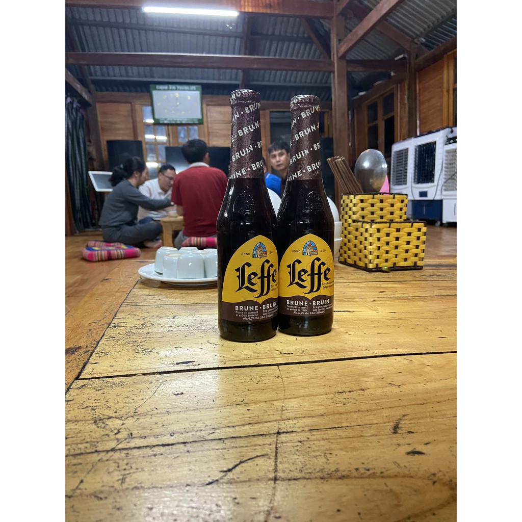 Bia LEFFE BRUNE - Bia thầy tu trứ danh Bỉ, Nồng độ cồn 6,6%, Thùng tiêu chuẩn 24 chai x 330ml