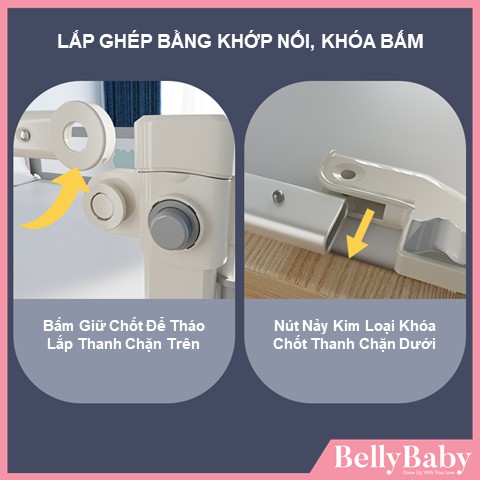 Thanh Chắn Giường Cao Cấp Dạng Trượt Phiên Bản Nâng Cấp, Nâng Hạ Linh Hoạt, Kết Cấu Chống Kẹp Chân Tay Bé