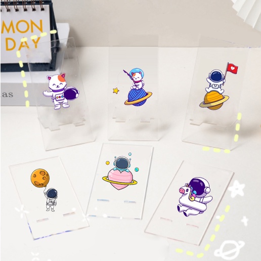 Giá đỡ điện thoại mica phi hành gia GDMC35 giá cute dễ thương trong suốt hoạt hình idol thần tượng