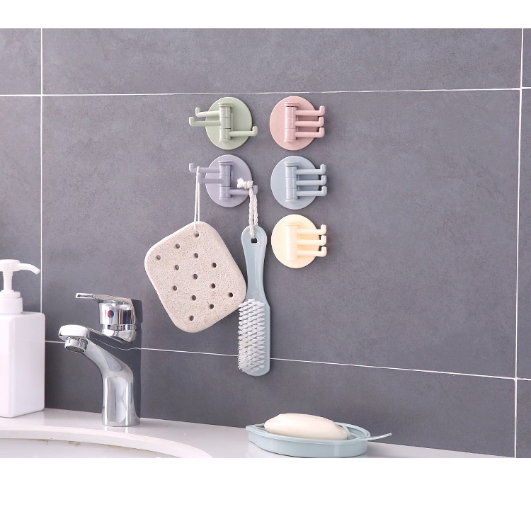 Móc Dán Tường 3 Móc Treo Đồ Vật Treo Quần Áo Đa Năng MINISHOP A157