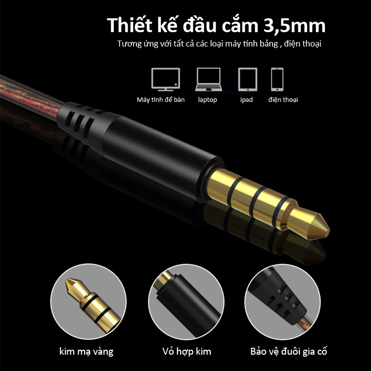 Tai Nghe Nhét Tai Tai Phone Âm thanh HiFi Bass Sâu Jack 3.5mm Âm Thanh Cực Êm Mang Lại Âm Thanh Sống Động Tai Nghe D1